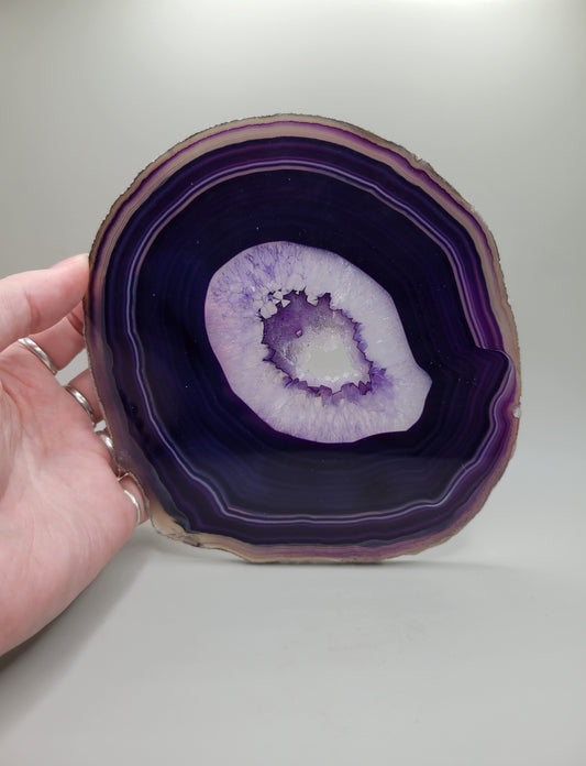 Dyed Purple Agate Slice