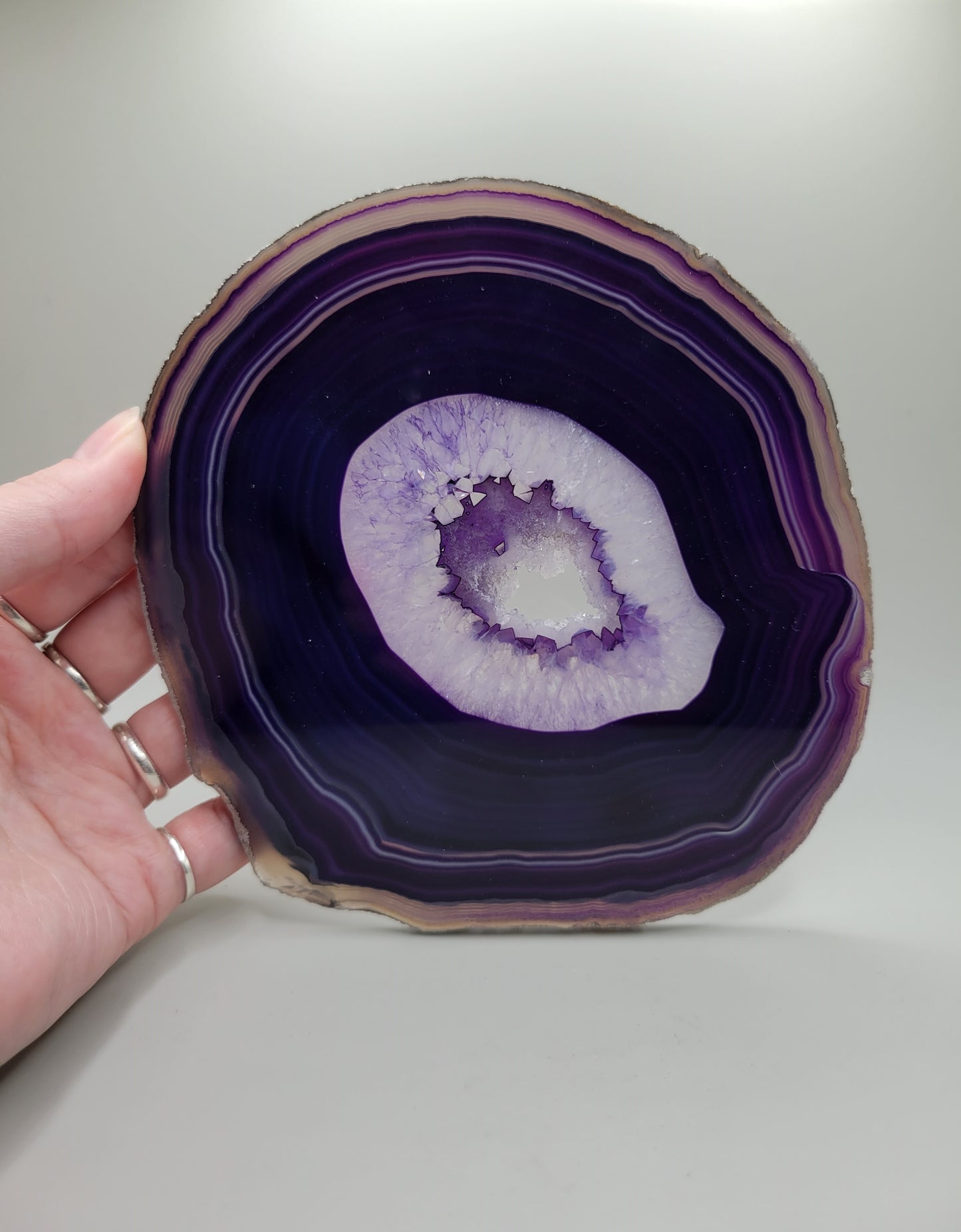 Dyed Purple Agate Slice