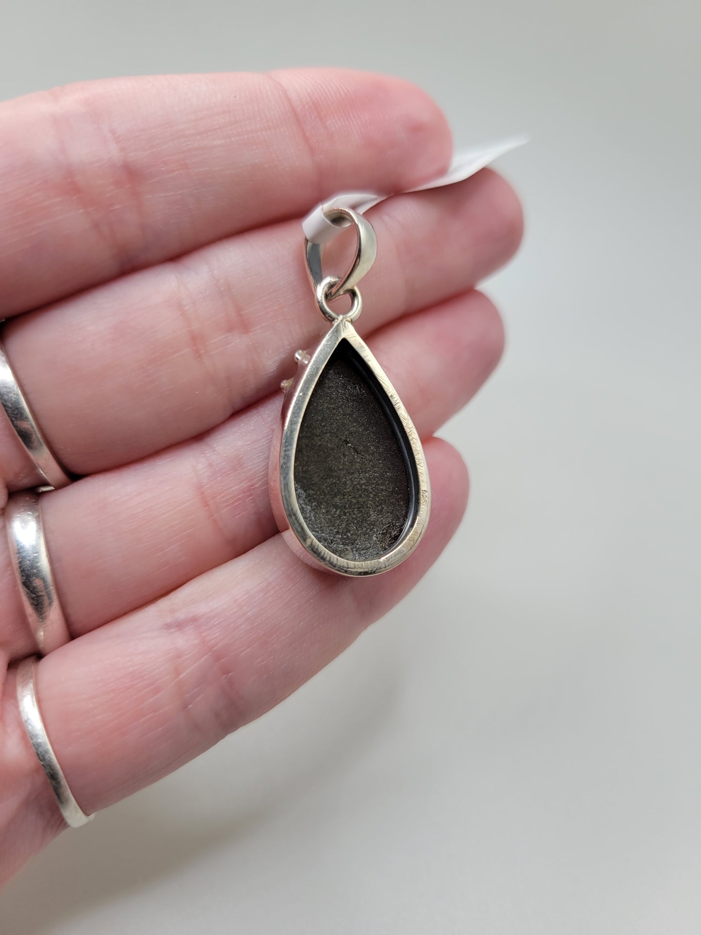 Gold Sheen Obsidian Pendant