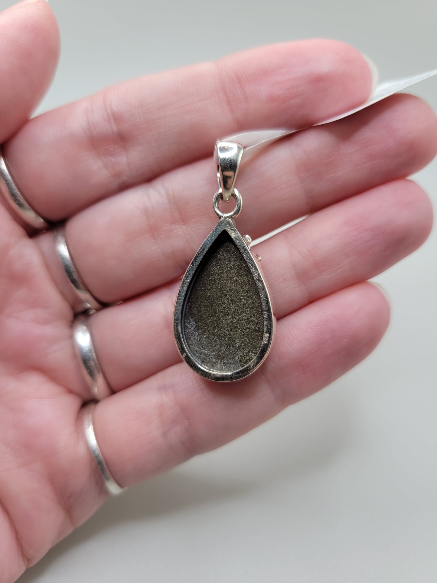Gold Sheen Obsidian Pendant