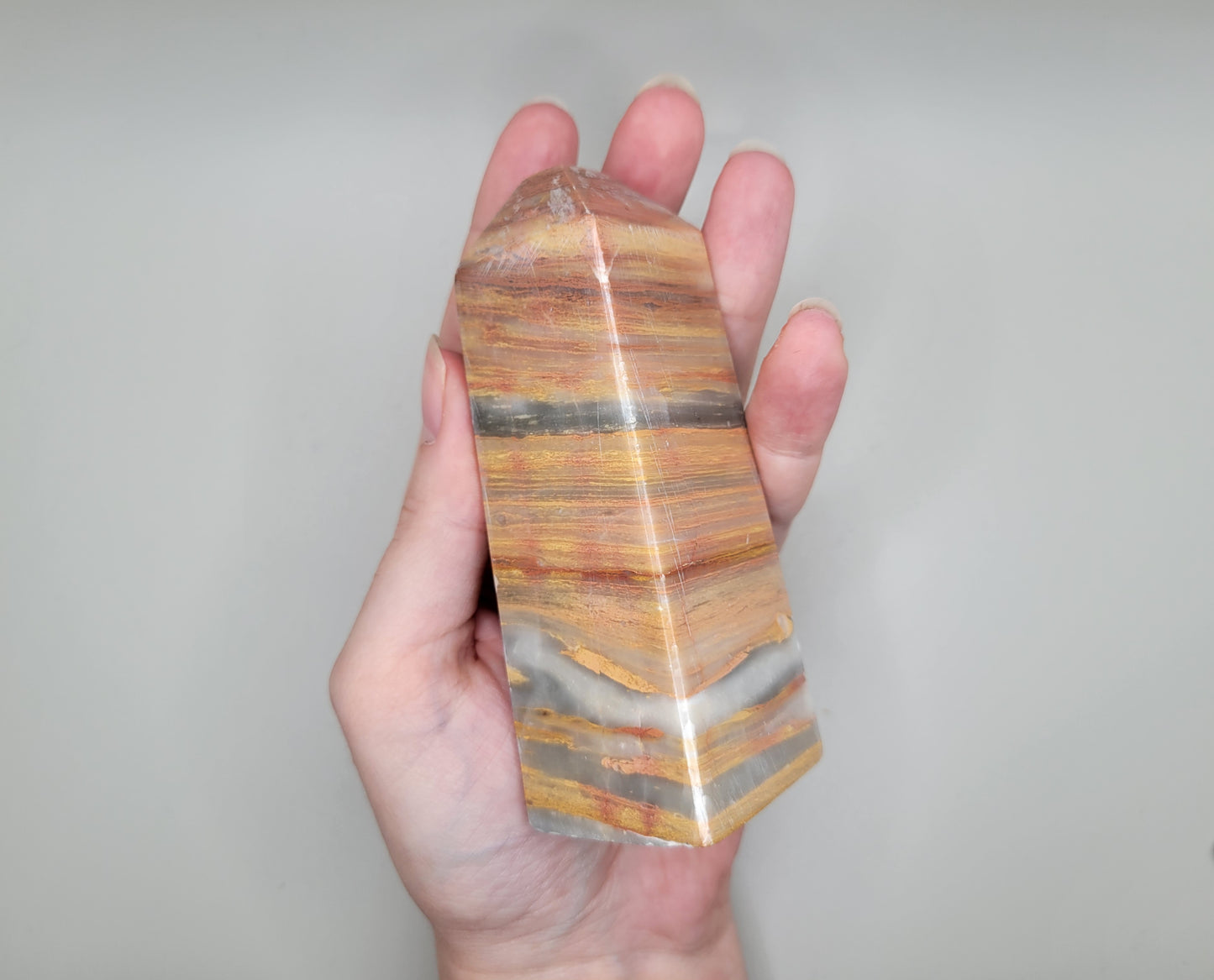 Green Banded Onyx Tower