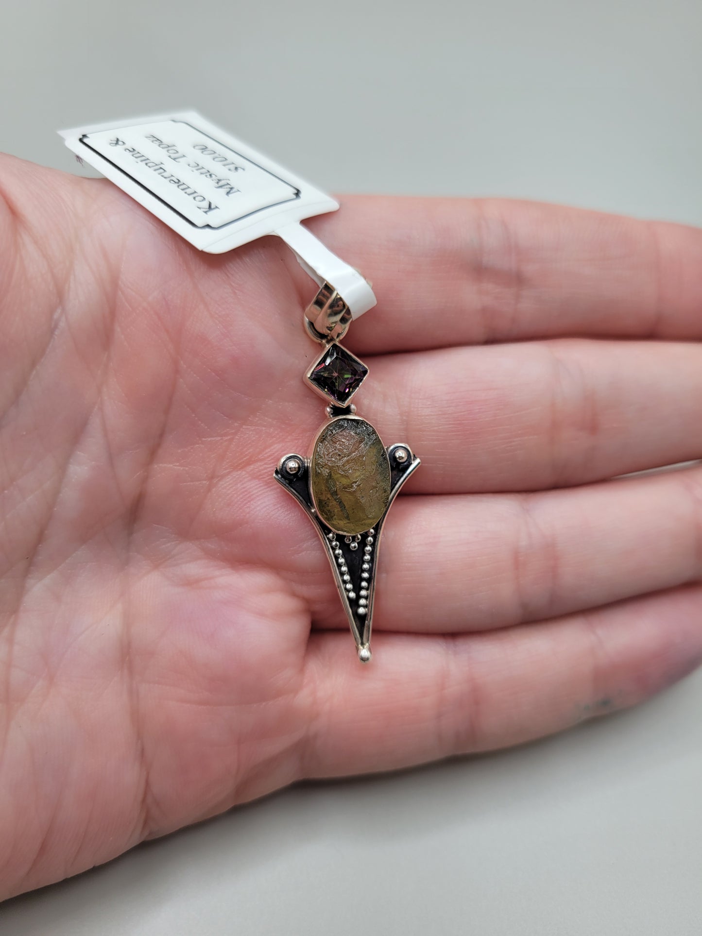 Kornerupine & Mystic Topaz Pendant