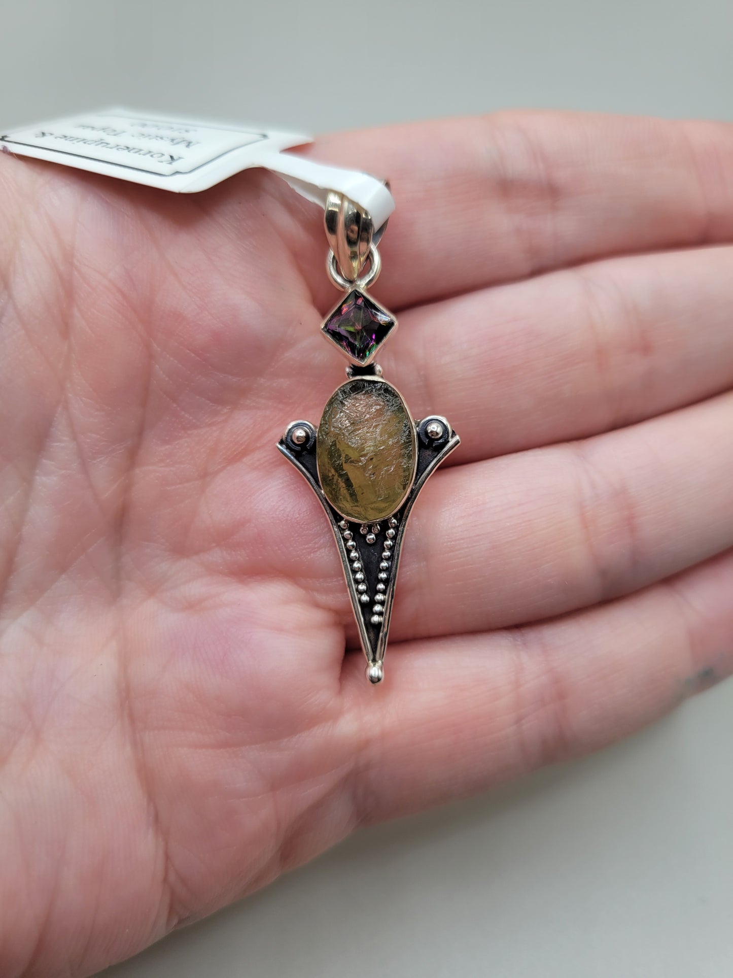 Kornerupine & Mystic Topaz Pendant