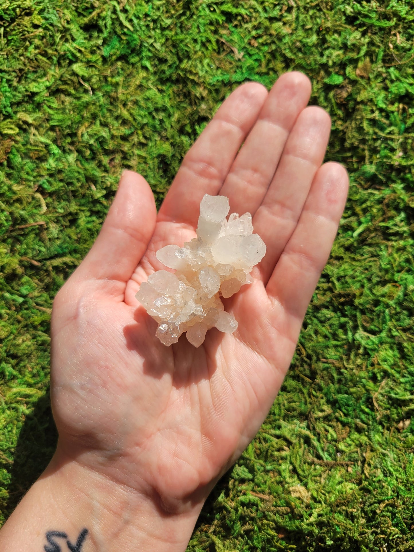 White Aragonite Cluster