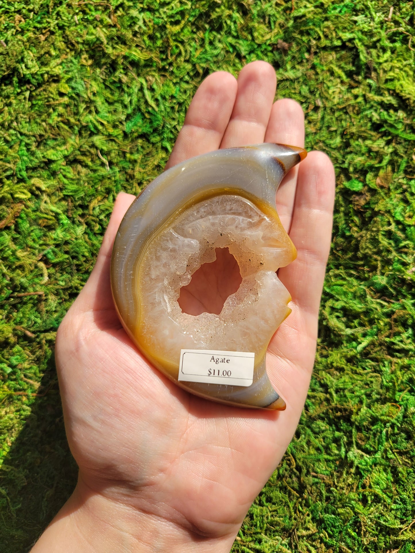 Agate Drusy Moon