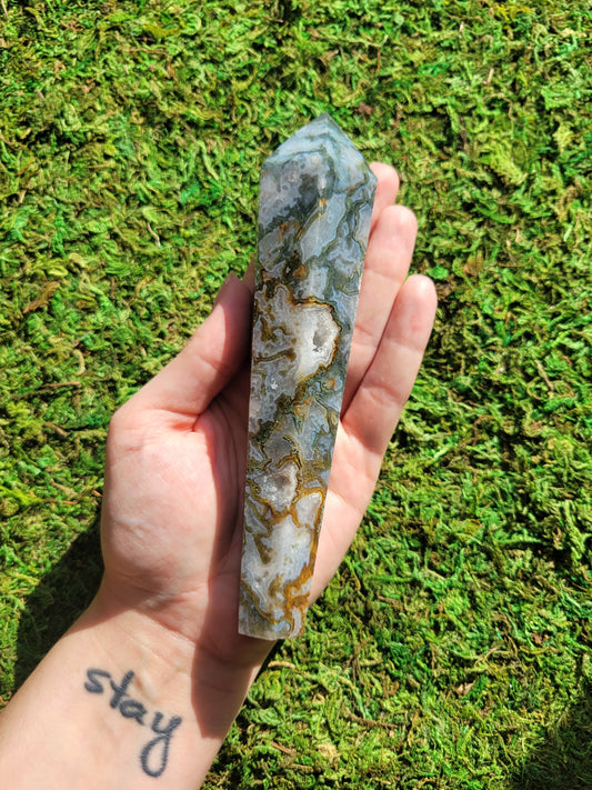 Moss Agate Scepter