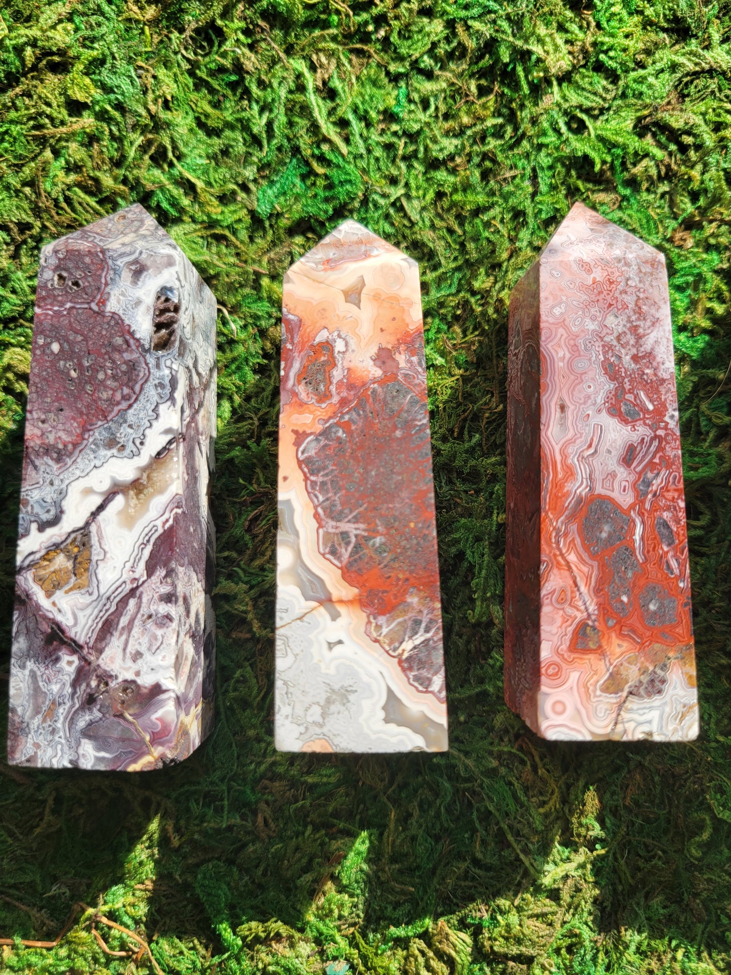 Mexican Crazy Lace Agate Towers