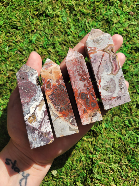 Mexican Crazy Lace Agate Towers
