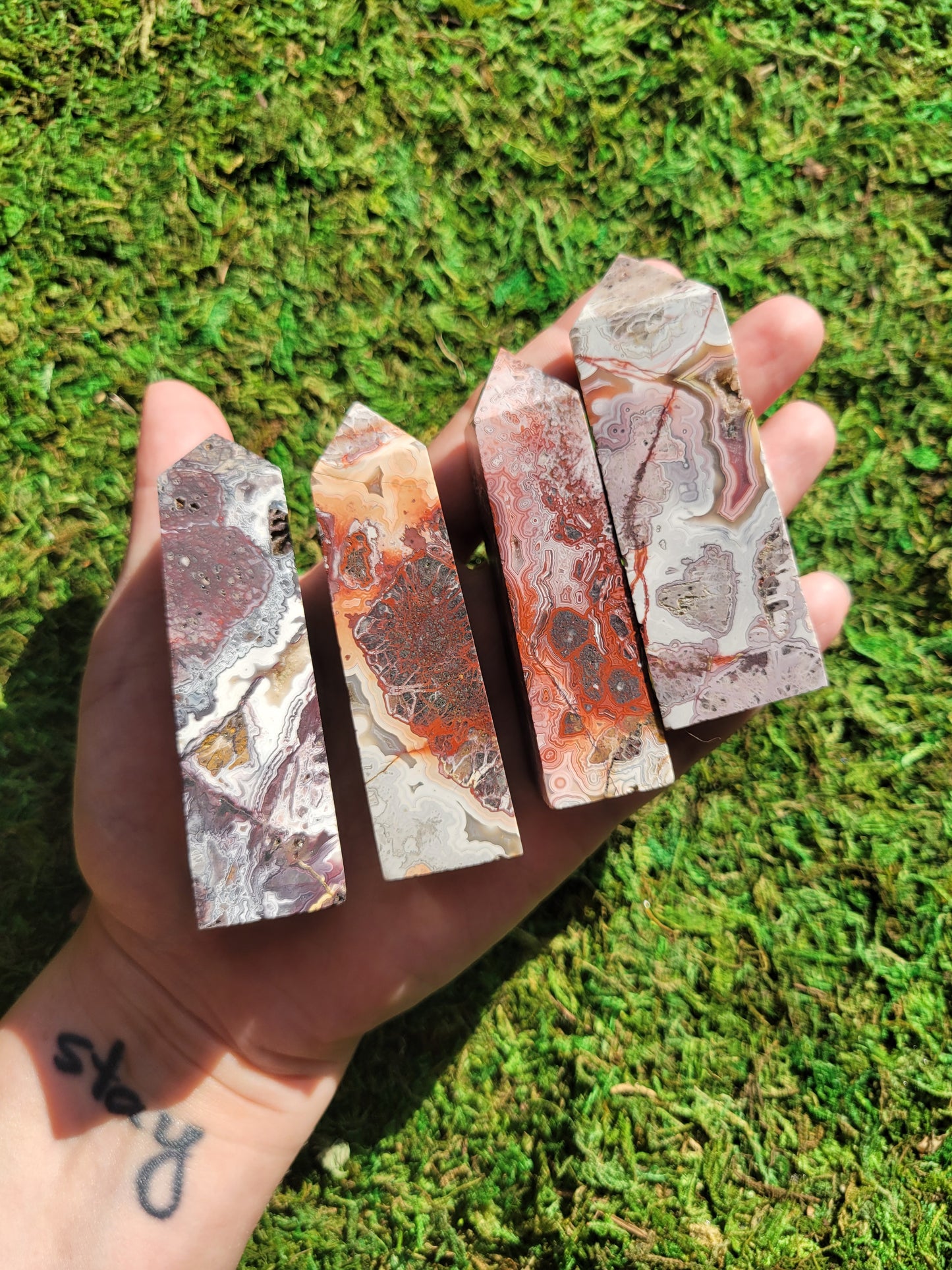 Mexican Crazy Lace Agate Towers
