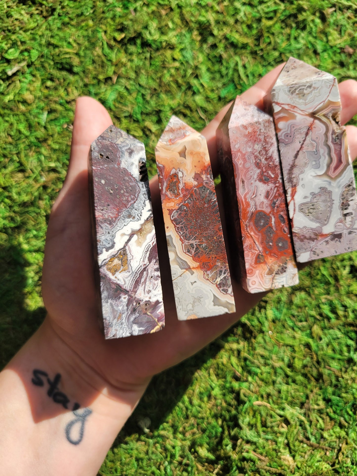 Mexican Crazy Lace Agate Towers