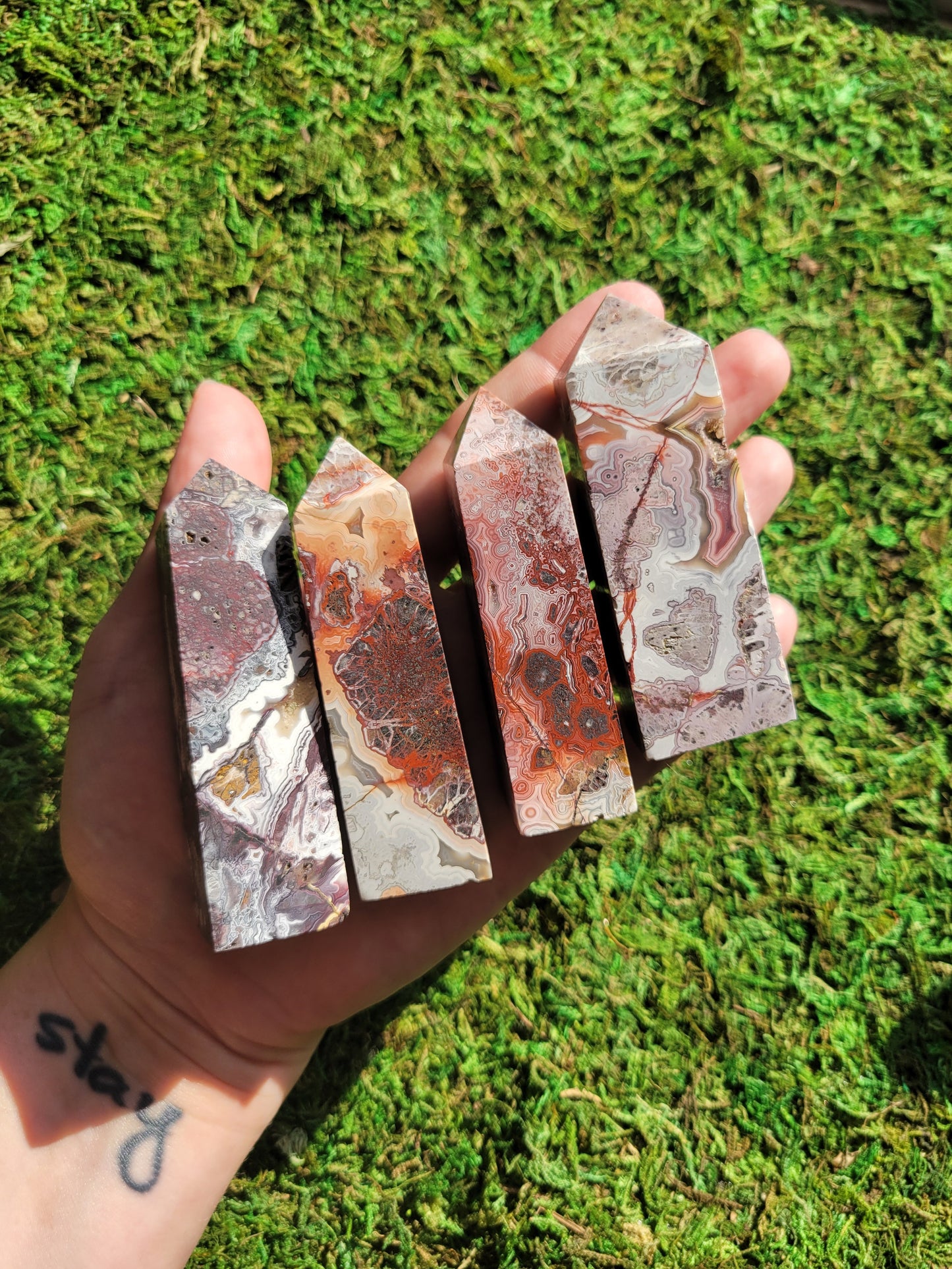 Mexican Crazy Lace Agate Towers