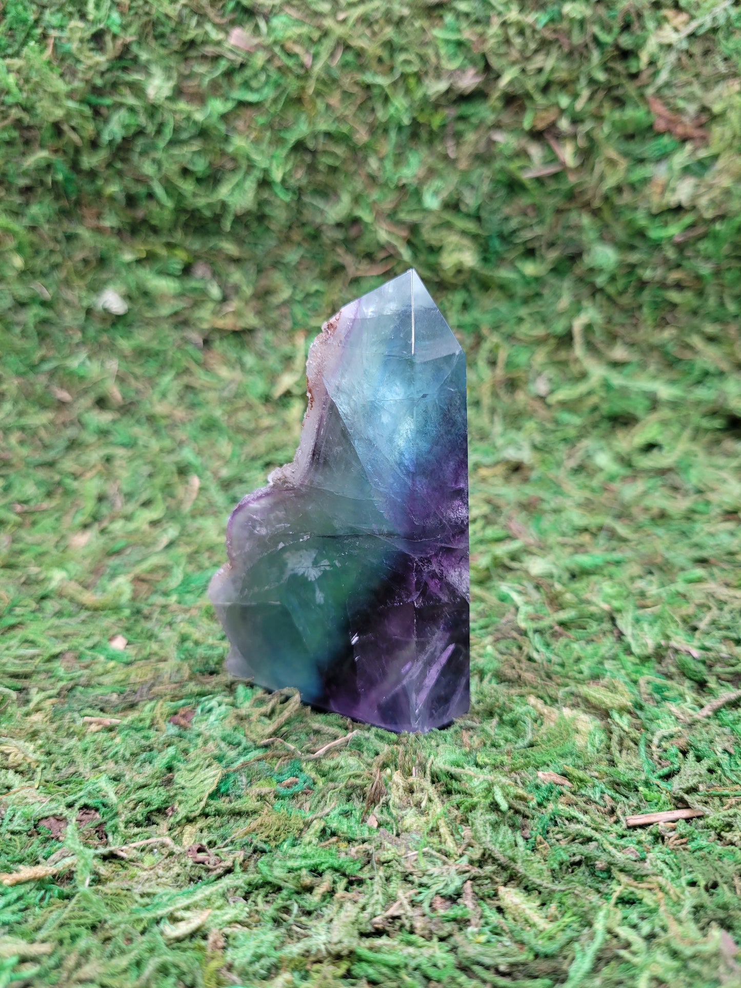Rainbow Fluorite Drusy Tower