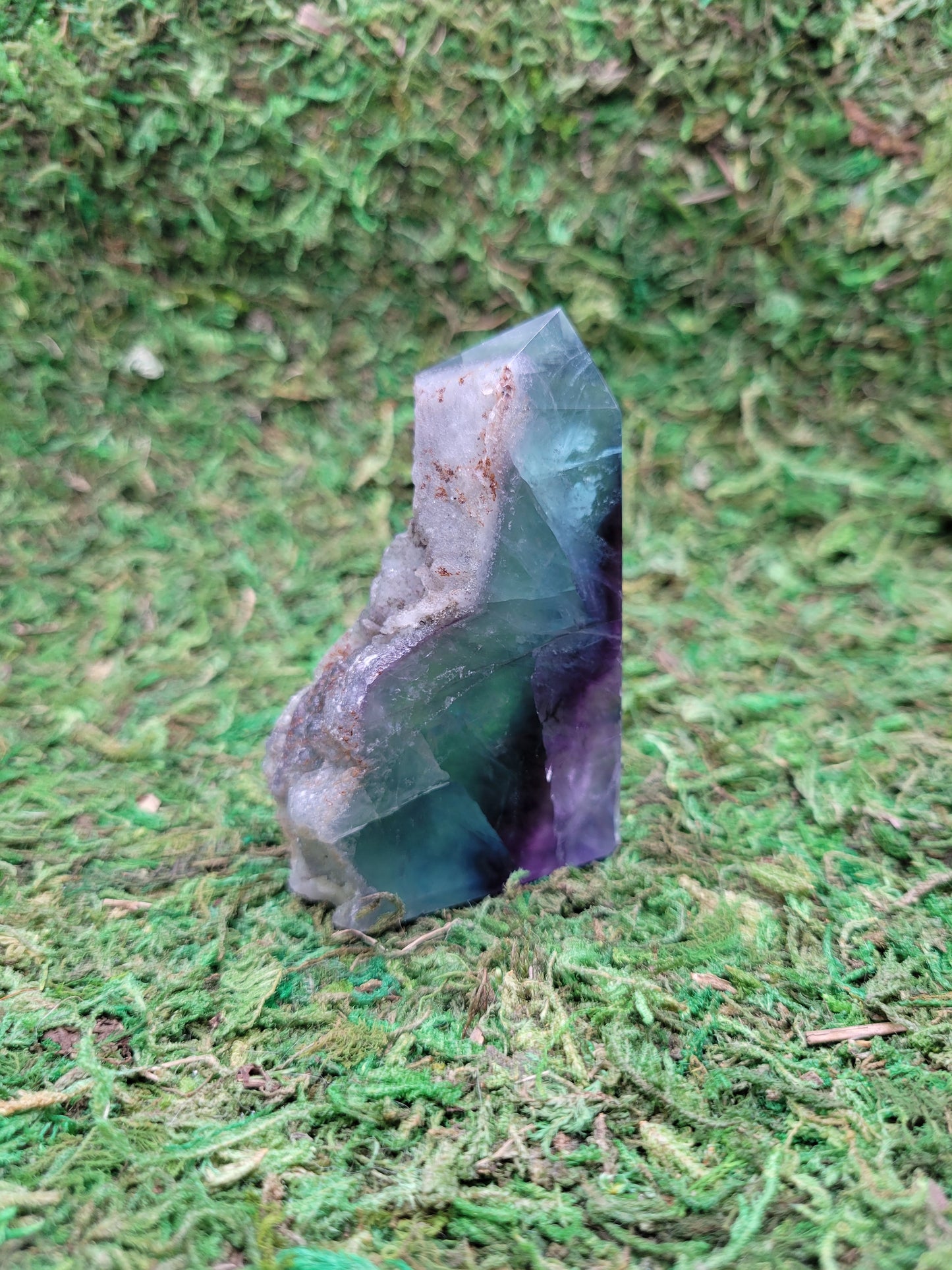 Rainbow Fluorite Drusy Tower