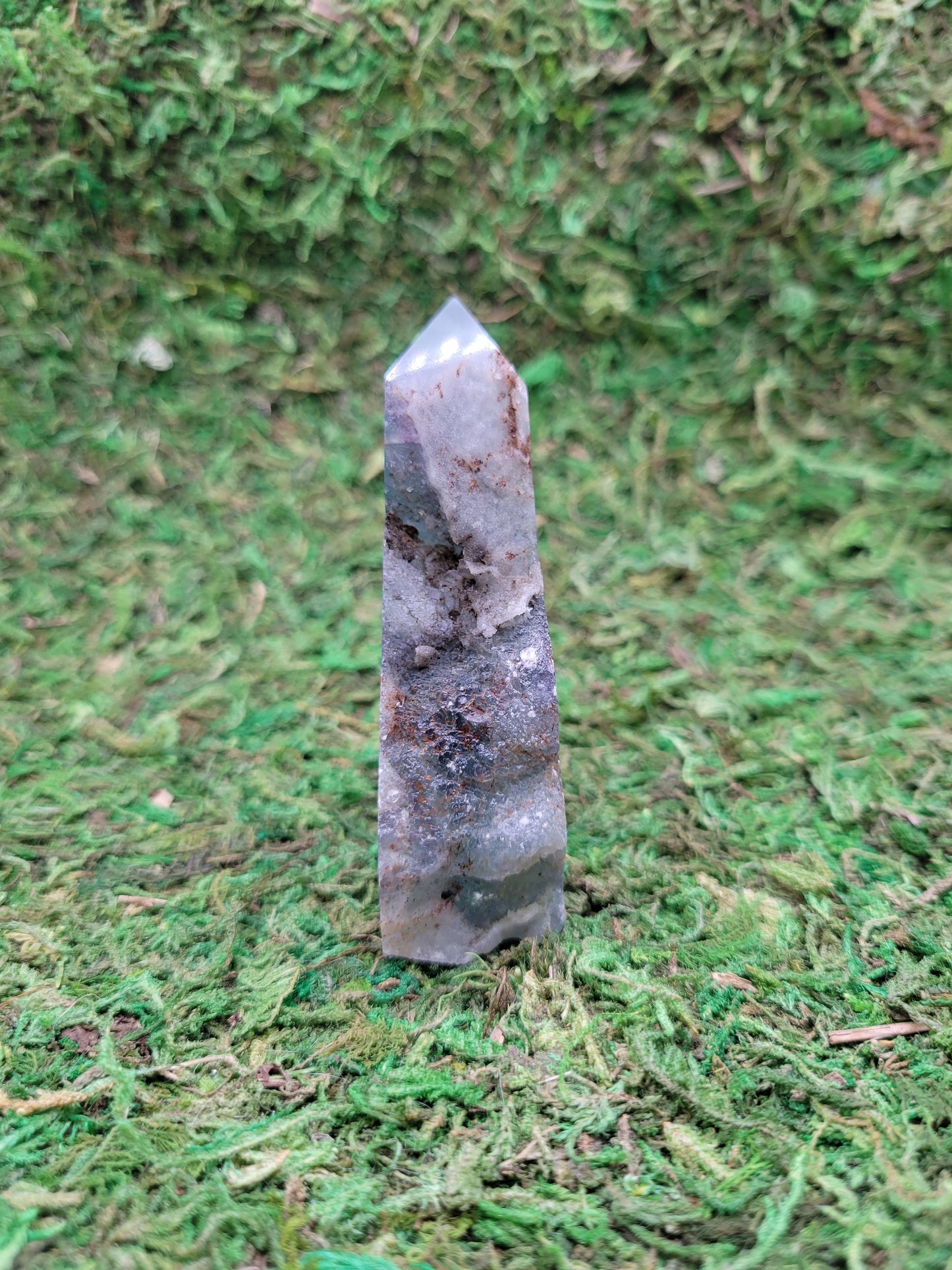 Rainbow Fluorite Drusy Tower