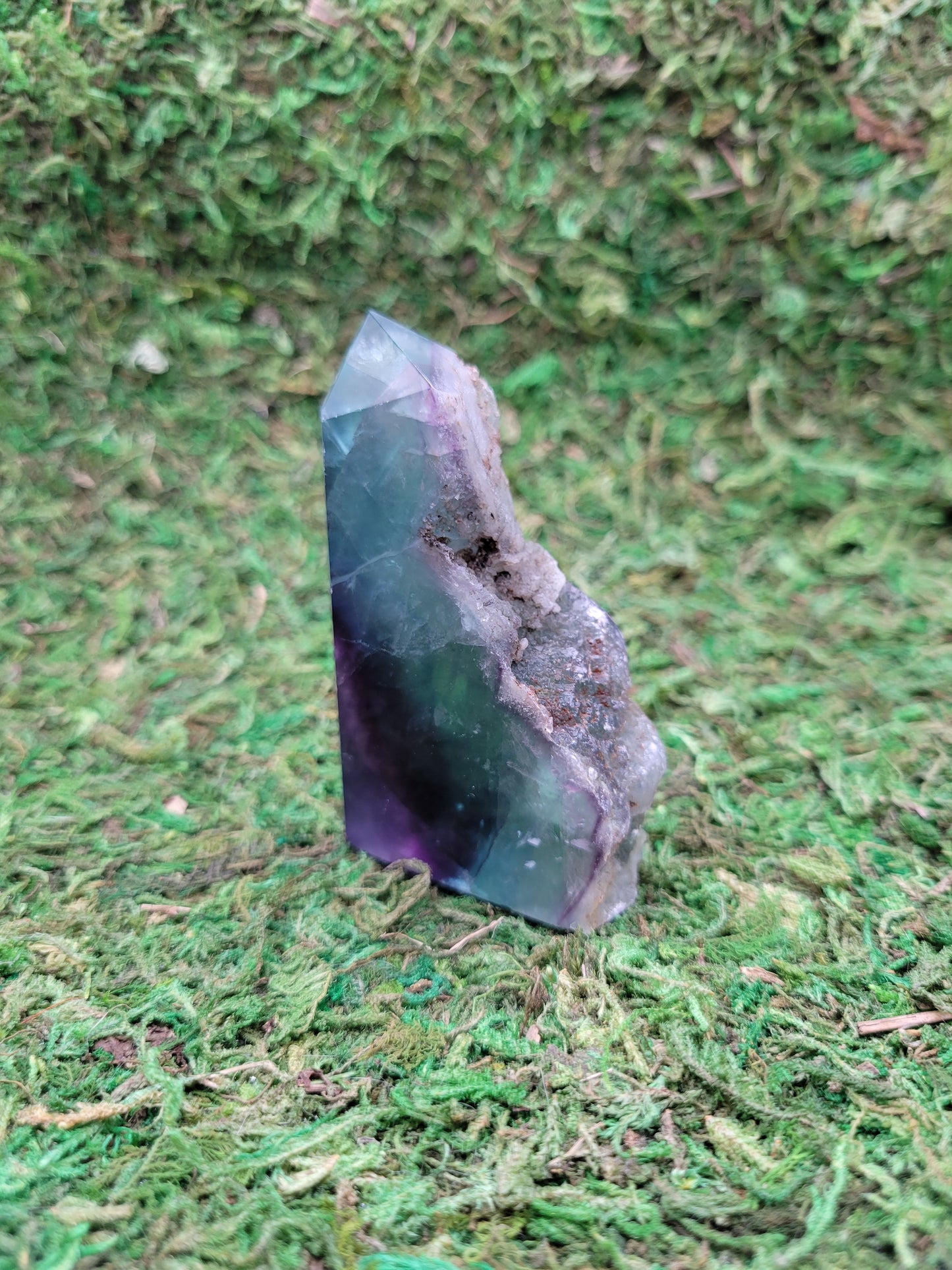 Rainbow Fluorite Drusy Tower