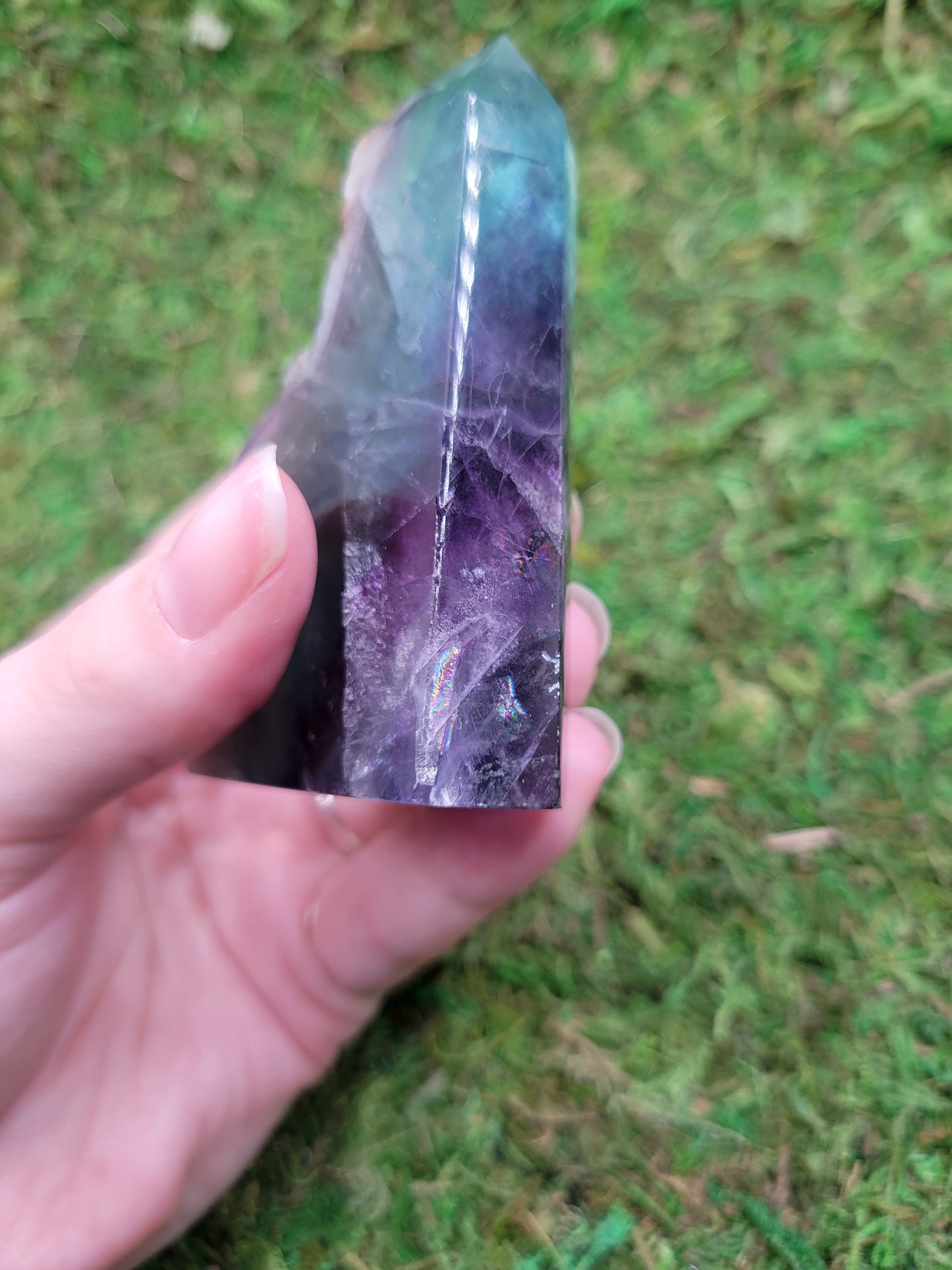 Rainbow Fluorite Drusy Tower
