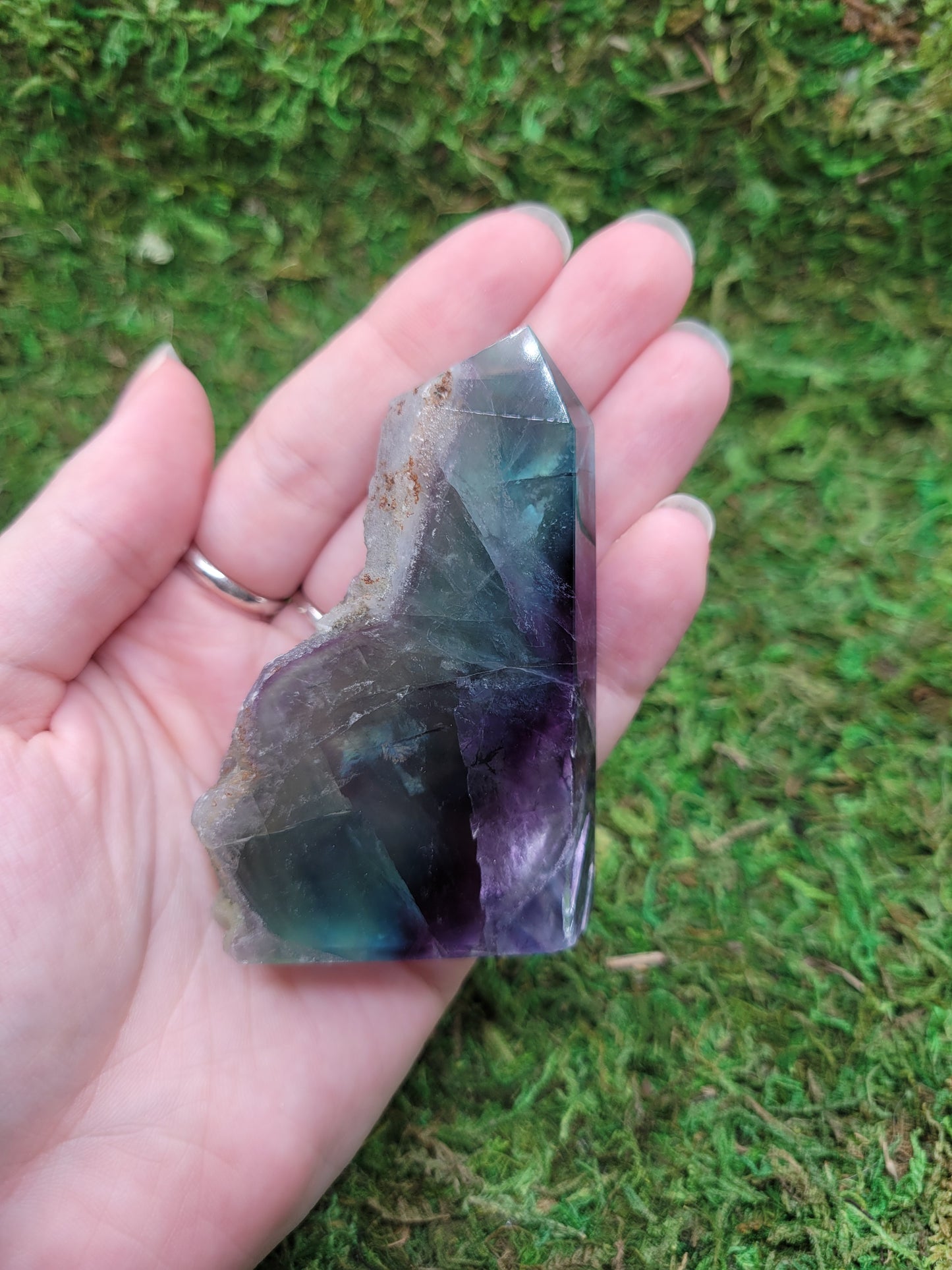 Rainbow Fluorite Drusy Tower