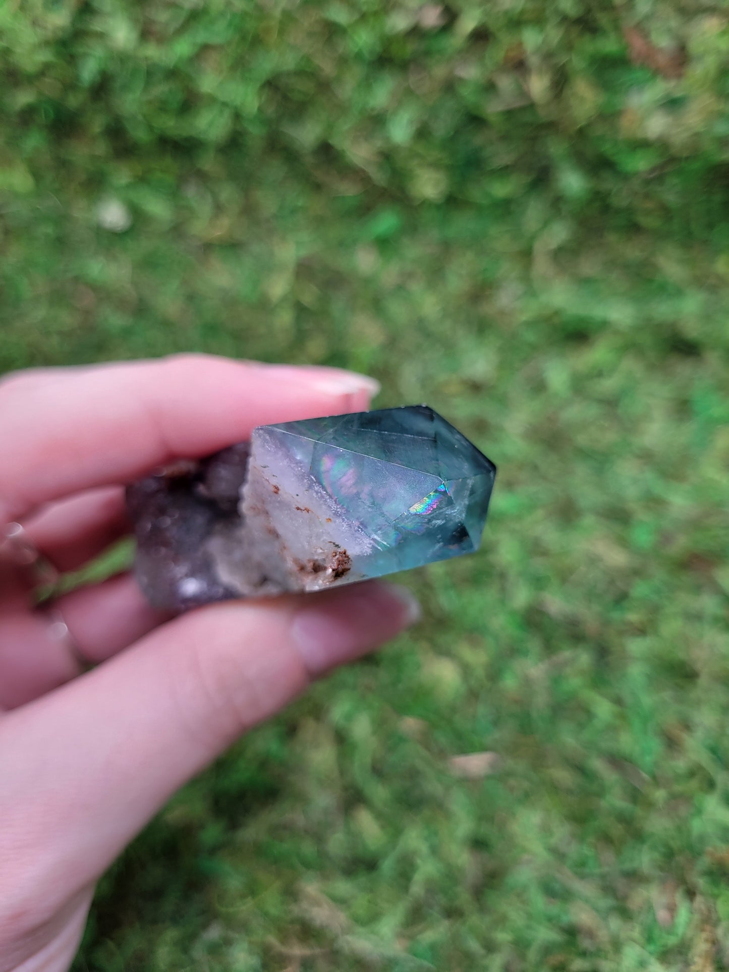 Rainbow Fluorite Drusy Tower
