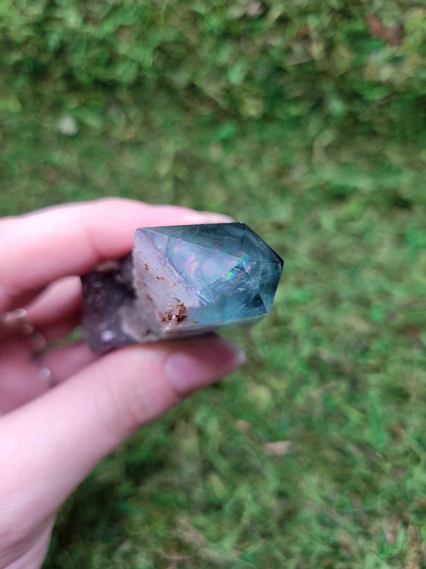 Rainbow Fluorite Drusy Tower