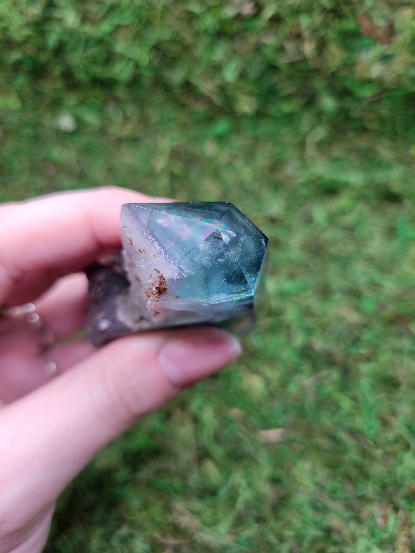Rainbow Fluorite Drusy Tower