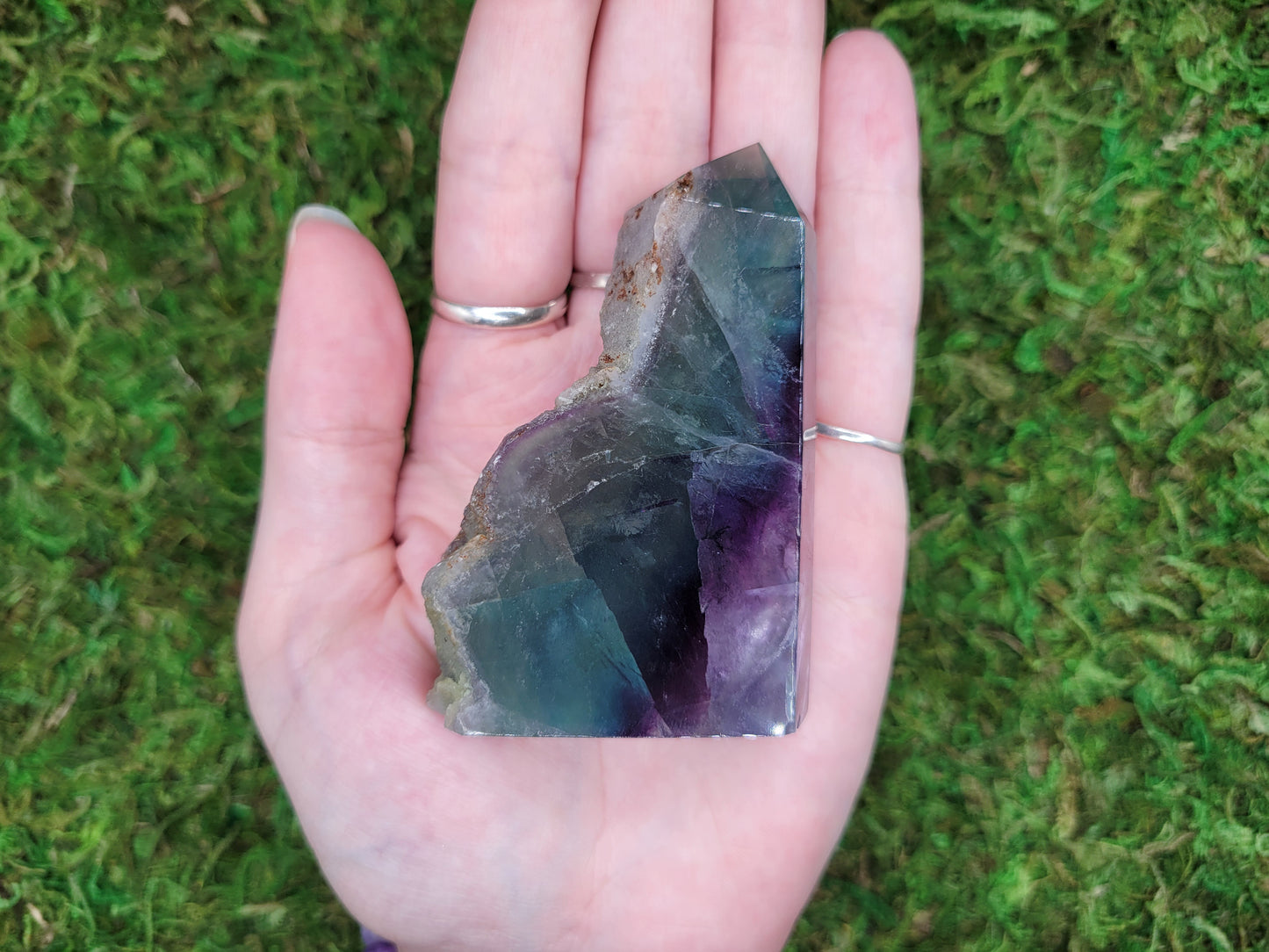 Rainbow Fluorite Drusy Tower