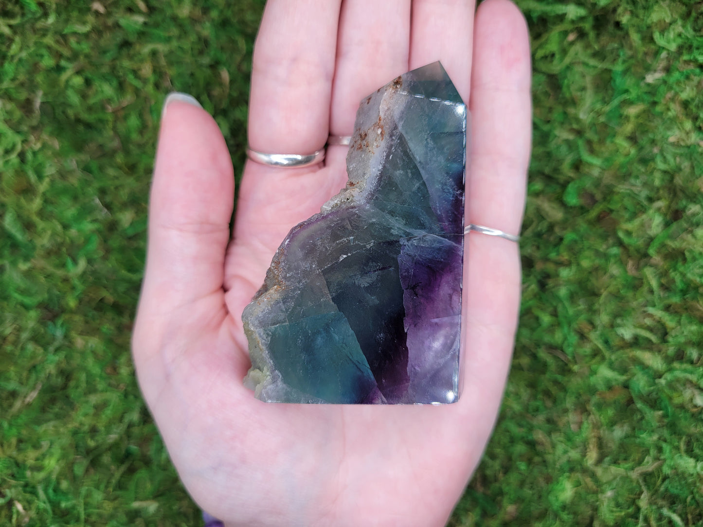Rainbow Fluorite Drusy Tower