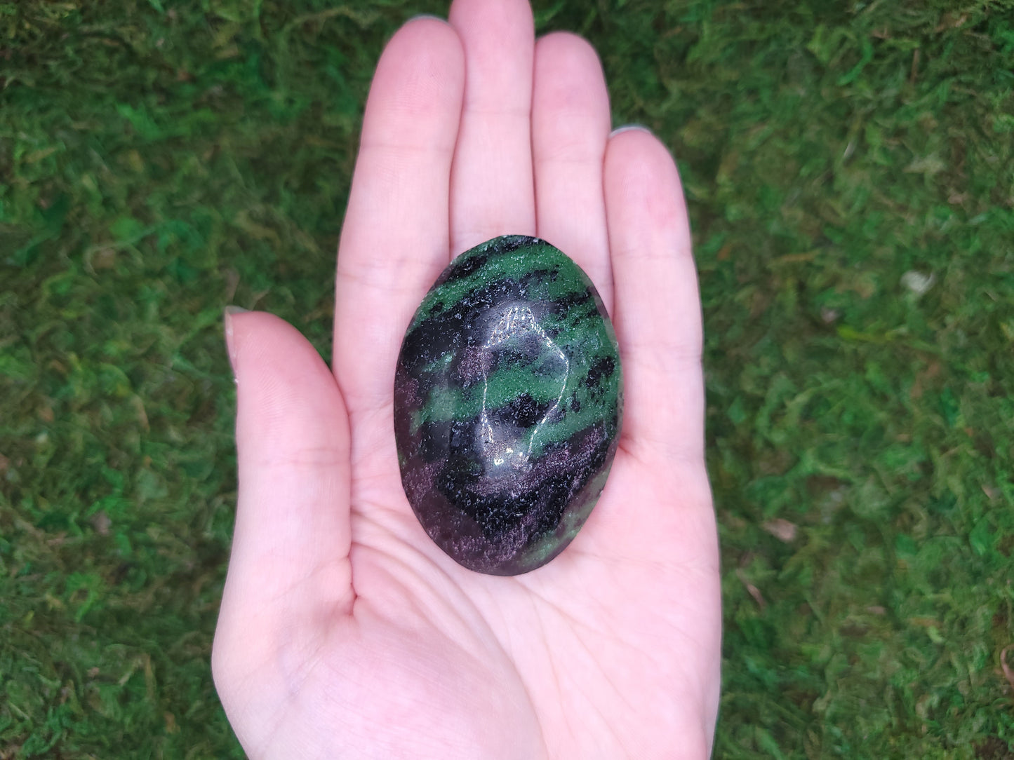 Ruby Zoisite Palm Stone