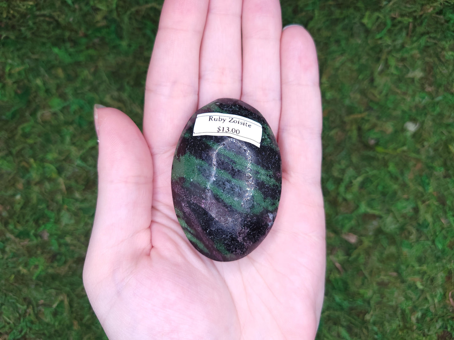 Ruby Zoisite Palm Stone