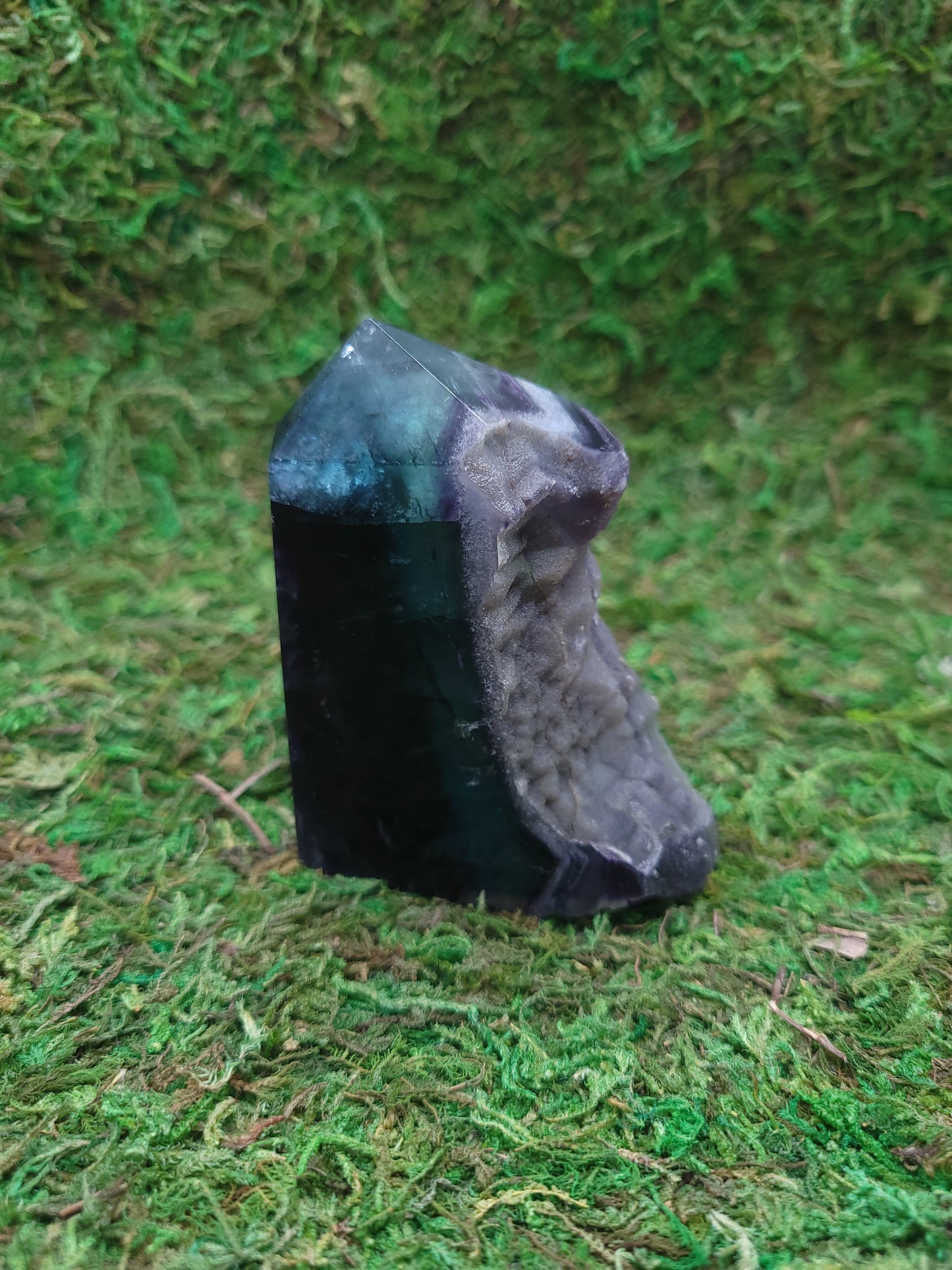 Rainbow Fluorite Drusy Tower