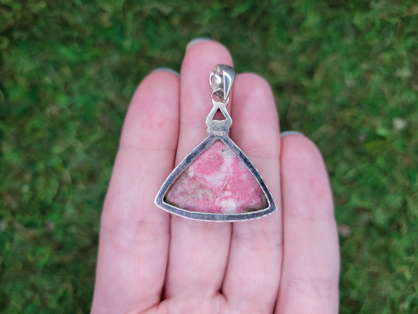 Pink Thulite & Rose Quartz Pendant