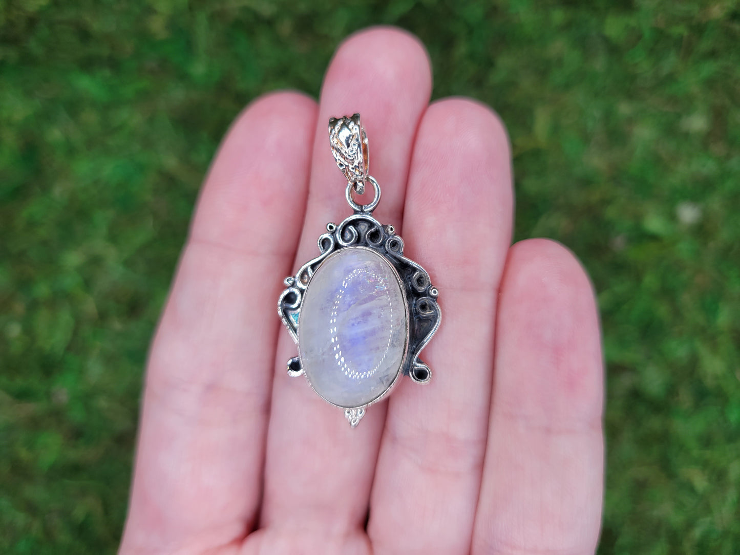 Rainbow Moonstone Pendant