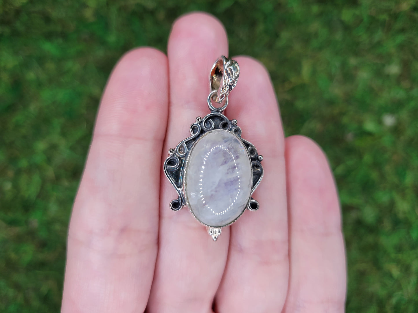 Rainbow Moonstone Pendant