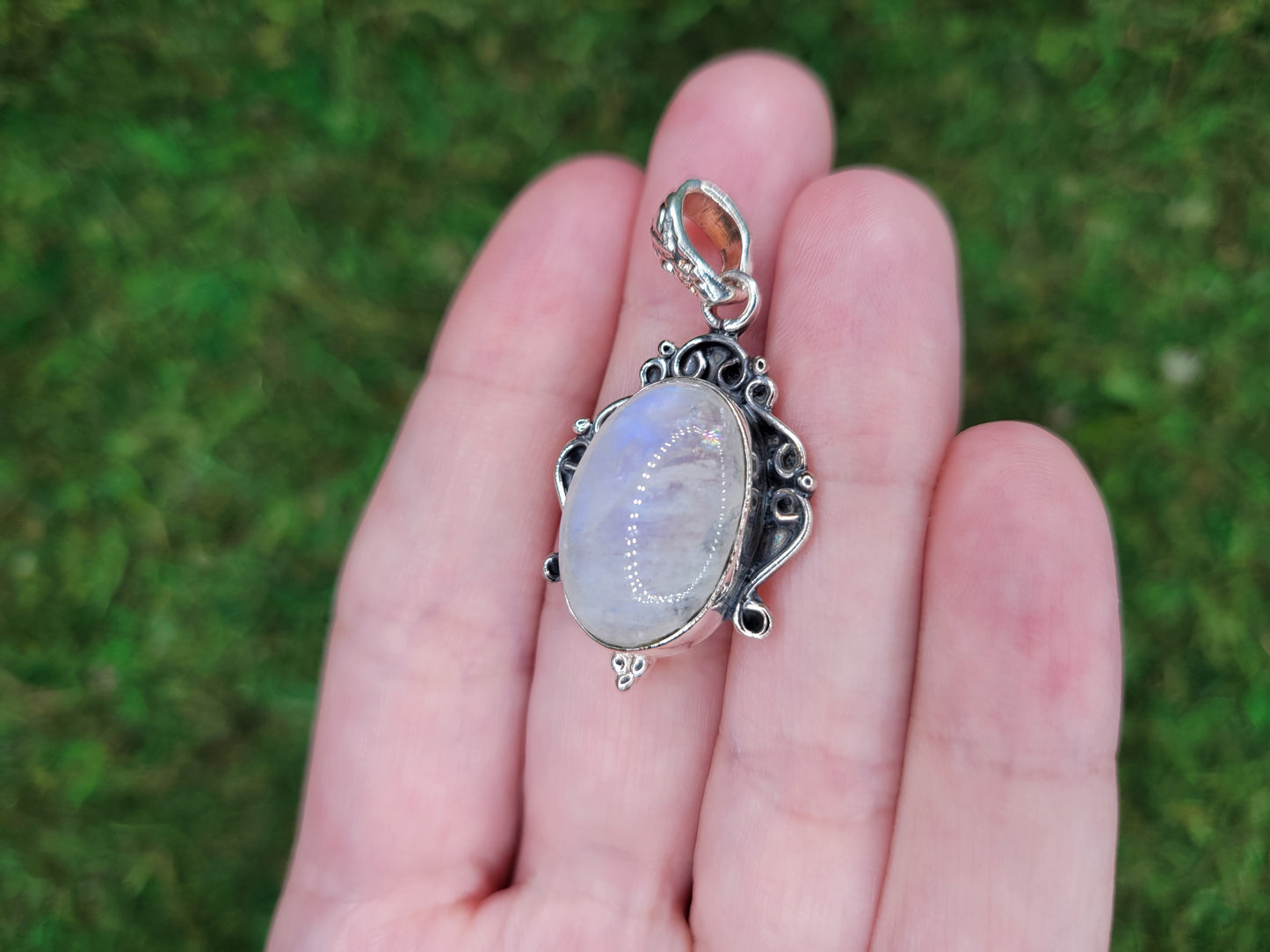 Rainbow Moonstone Pendant