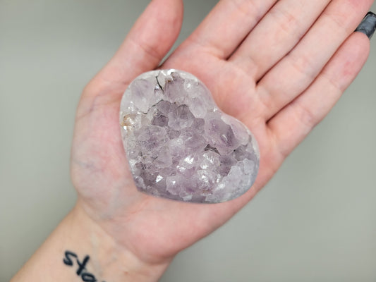 Amethyst Drusy Heart