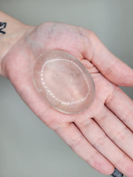Clear Quartz Palm Stone