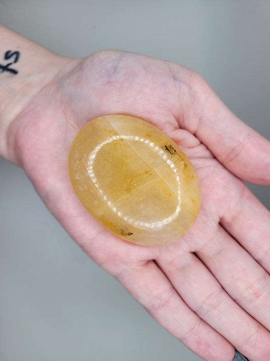 Golden Healer Palm Stone