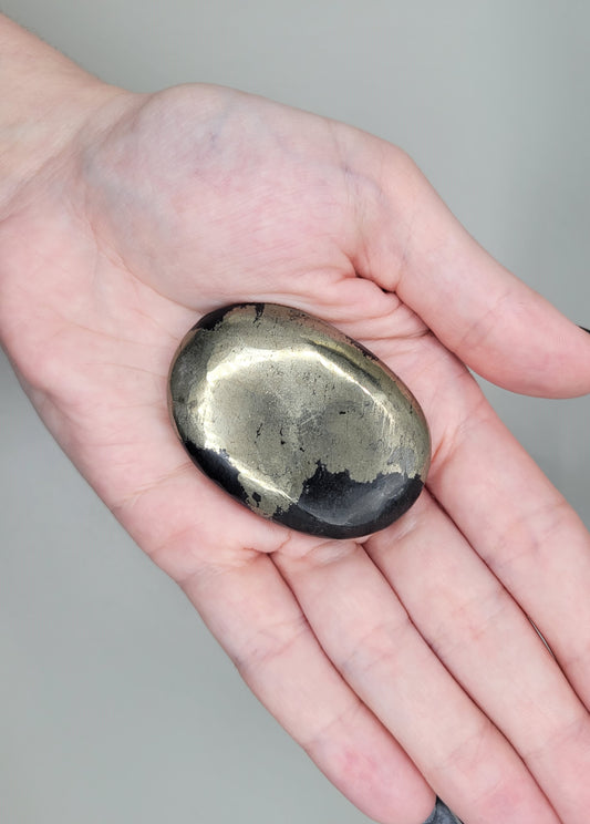 Pyrite Palm Stone