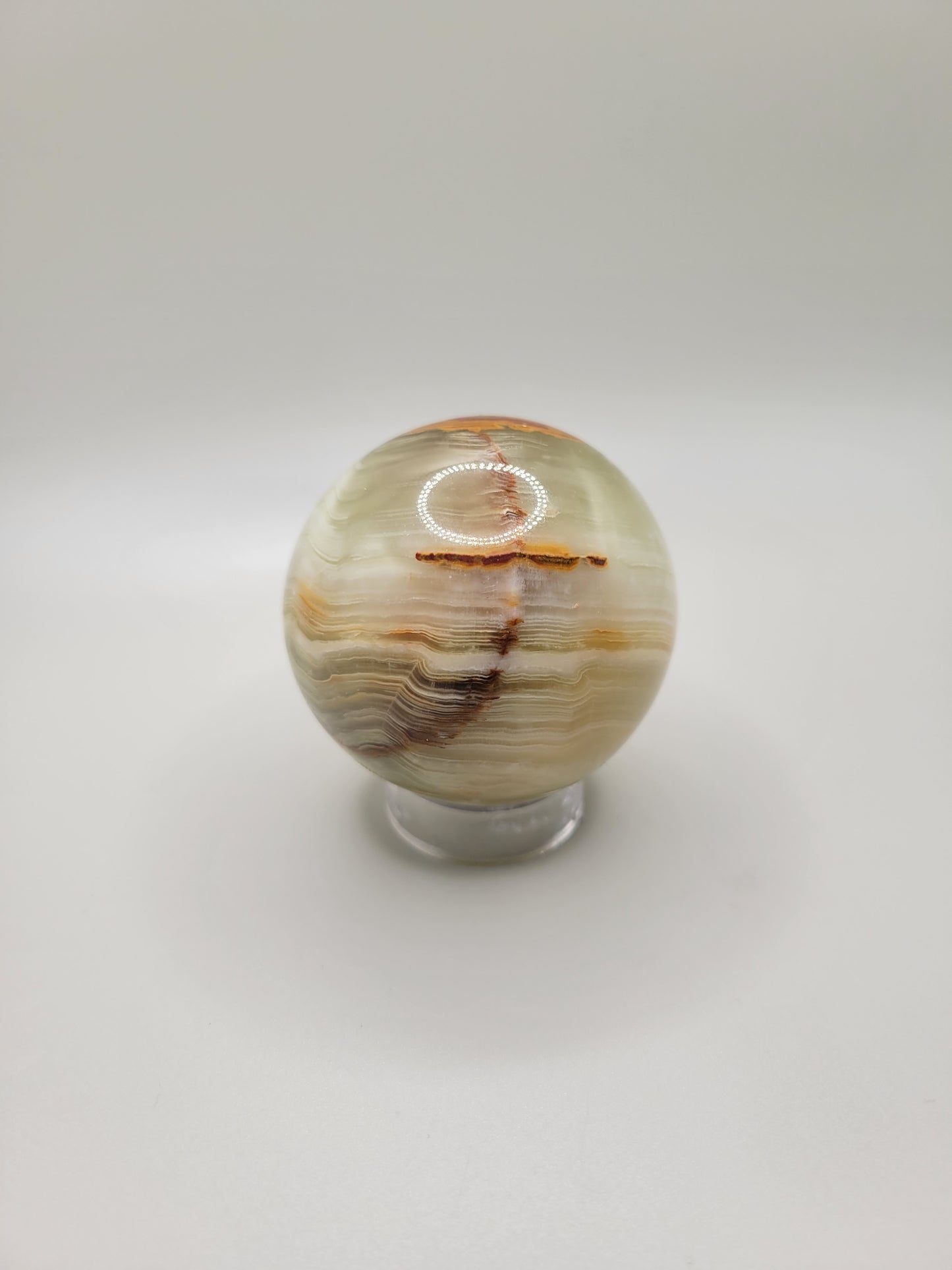 Green Banded Onyx Sphere