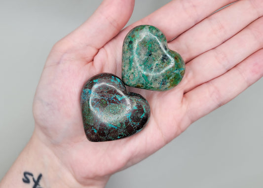 Chrysocolla Hearts
