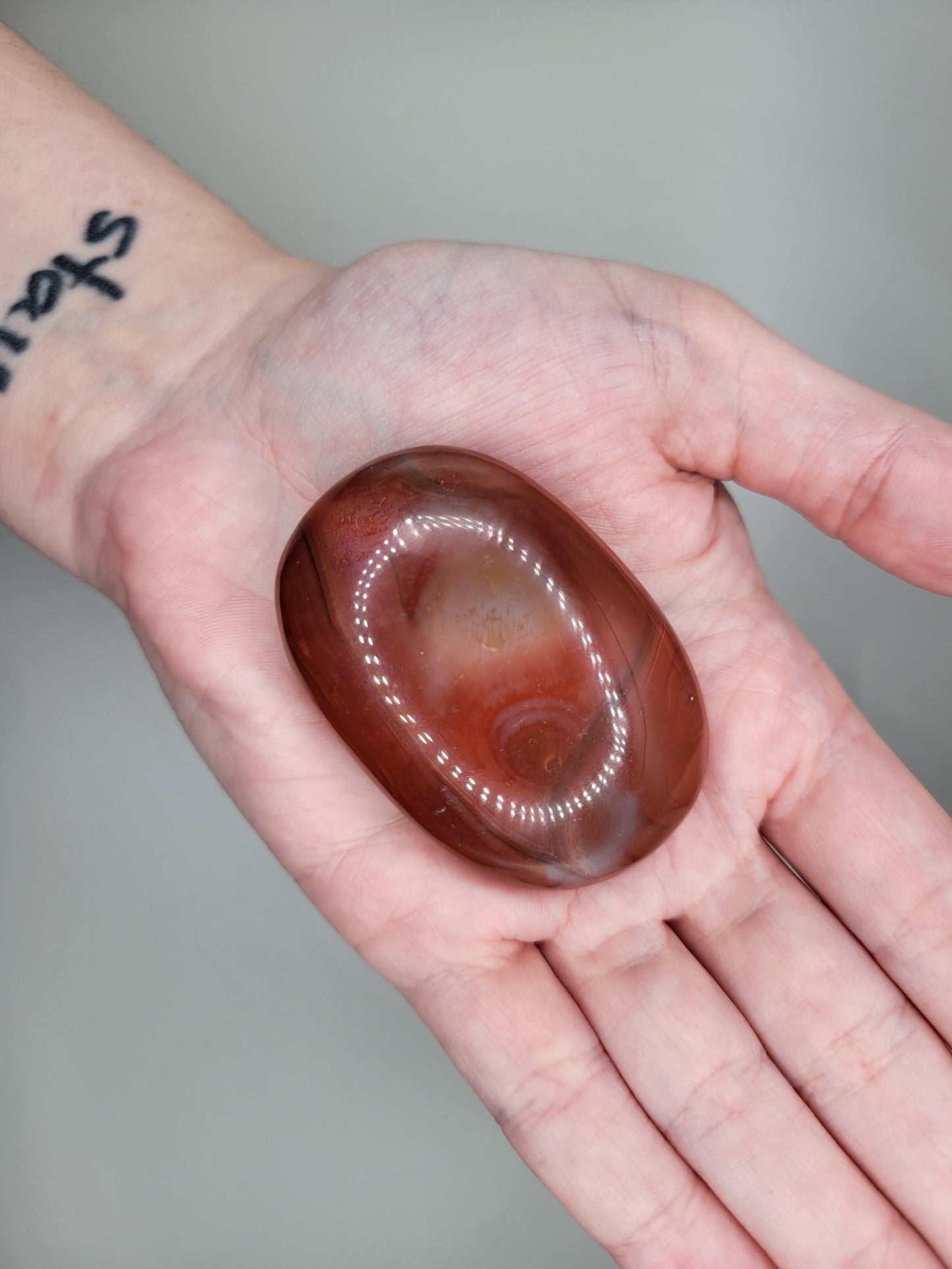 Carnelian Palm Stone