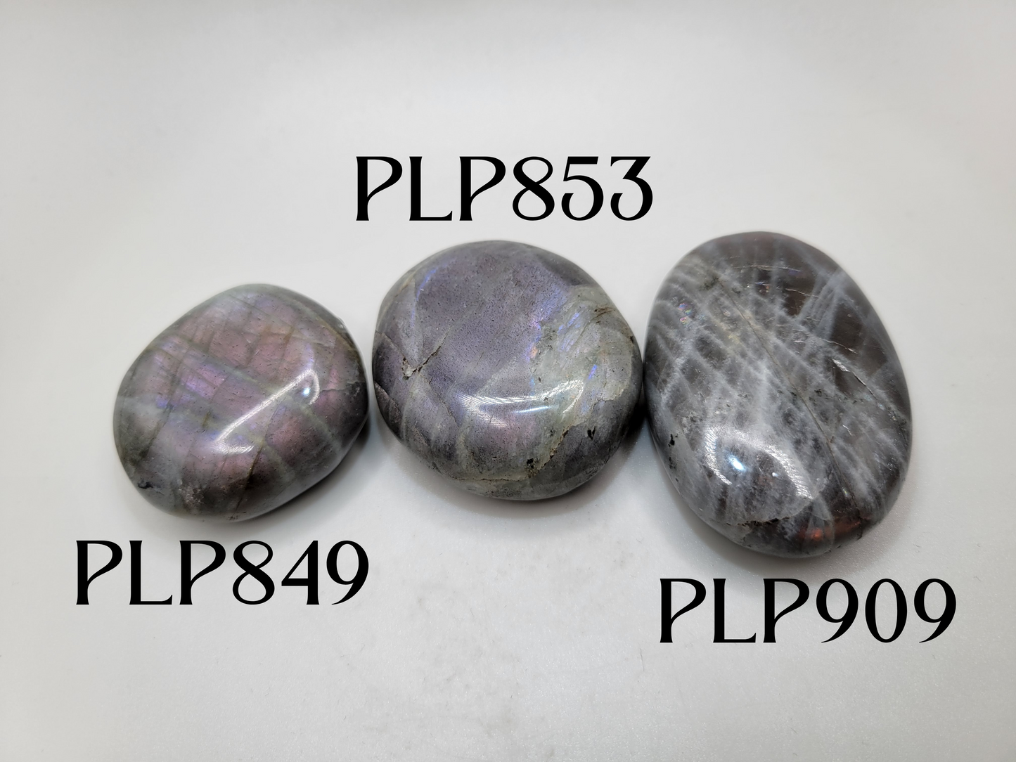 Labradorite Palm Stones - Purple & Orange Flash